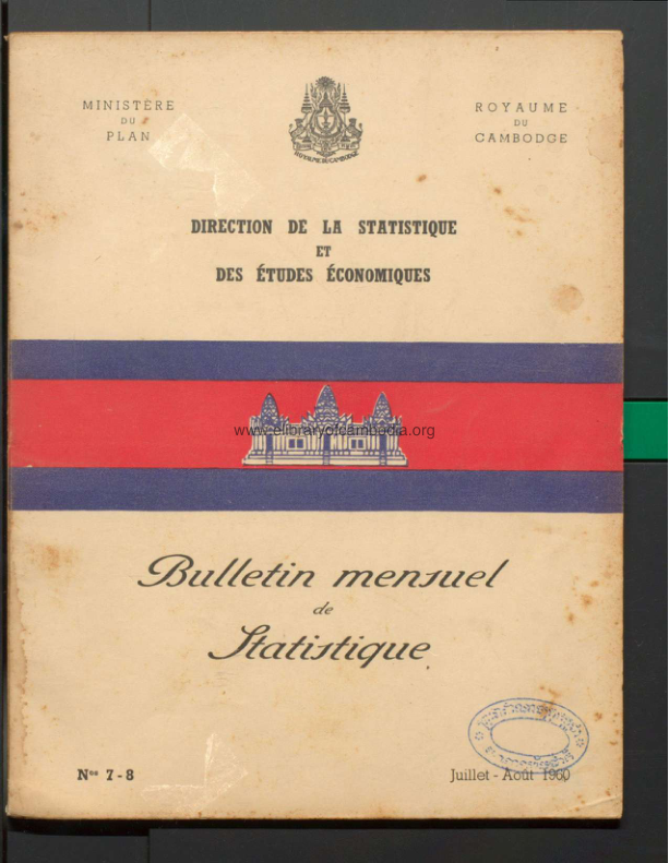 BULLETIN MENIRUEL DE LTATIRTIQUE – Nº 7-8 (Juillet-Aout-1960)