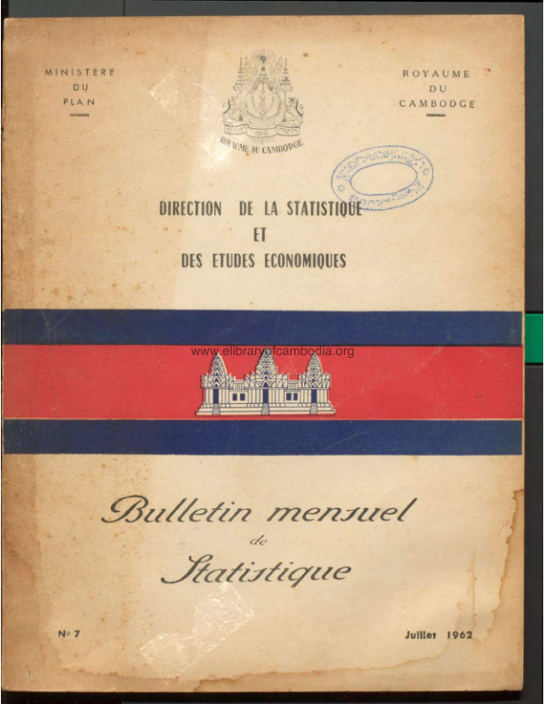 BULLETIN MENIRUEL DE LTATIRTIQUE – Nº 7 (Juillet-1962)