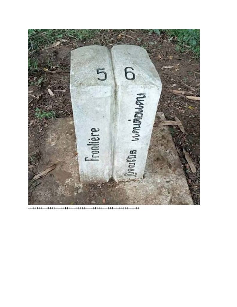 Cambodia-Thailand Border  Boundary Pillar No.56